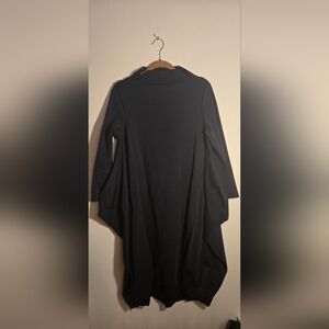 Made in Italy Trendy Barrel Dress with Draped Silhouette - Women's